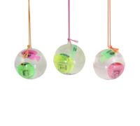 TOYANDONA 3 Piezas Pelota Saltarina Luminosa E Intermitente de Plástico | Cuerda, Coloridas de 2, 2 Pulgadas, para Entretenimiento Exterior y Día Color Aleatorio