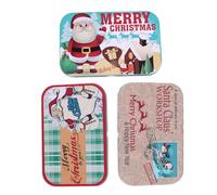 TOYANDONA 3 Piezas Tarro de Obsequio de Piñones Caja de Hojalata para Dulces Caja para Envolver Dulces de Navidad para Fiesta de Navidad Paquete de Obsequio por Material de Estilo