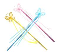 TOYANDONA 3 Piezas Varitas de Hadas Colores Pastel Varita Mágica Manual para Cosplay Fiesta y Disfraz Ligera y Fácil de Agarrar