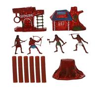 TOYANDONA 3 sets emulación modelos humanos salvajes modelos humanos Adornos de la tribu salvaje para hogar