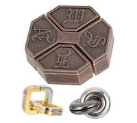 TOYANDONA 3 Unidades de Metal para Adultos y Ancianos, Juguetes Sensoriales de Concentración, Entrenamiento Cognitivo y Coordinación Mano-Ojo para Estimulación Mental en Casa o Día