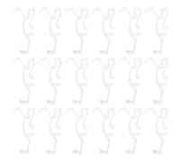 TOYANDONA 30 Piezas Clips de Cenefa Ocultos de Plástico Transparente para Persianas Horizontales de Madera, Soporte de Retención Versátil y Fácil Instalación para Cortinas