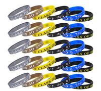 TOYANDONA 30 pulseras de silicona de clase 2026 a granel para graduación, hombres y mujeres, suministros para eventos de graduación, regalos de graduación y recuerdos de celebración, 7.00X7.00X1.20CM
