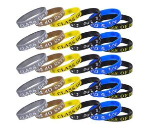 TOYANDONA 30 pulseras de silicona de clase 2026 a granel para graduación, hombres y mujeres, suministros para eventos de graduación, regalos de graduación y recuerdos de celebración, 7.00X7.00X1.20CM