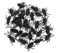 TOYANDONA 30 Unidades Modelo de Insectos de PVC Negro, Flexible y Maleable para Uso Repetido, Adecuado para Escenas de Mesa de Arena Ecológica y Educación Científica