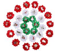 TOYANDONA 30piezas Adornos Navideños para Mascotas Lazos para Perros Gomas Elásticas Accesorios Pelo de Perros para Fiesta Navideña