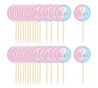 TOYANDONA 32 Piezas Bandera de Revelación de Género para Cupcakes Accesorios de Decoración para Tartas de Fiesta Palillos para Cupcakes Revelación de Género para Celebraciones Bebe