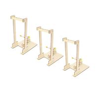 TOYANDONA 3juegos Grúa de Juguete Manivela de Madera Kit de Ciencia para Manualidades Experimento de Física DIY Modelo de Grúa Manual Juguete de Ensamblaje para Estudiantes Escolares