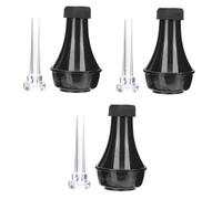 TOYANDONA 3juegos Sordina Para Trompeta Sordina Recta De Práctica y Boquilla Accesorios De Instrumento Musical Fácil Instalación y Uso Material Sin Olores Incluye y Boquilla Transparente