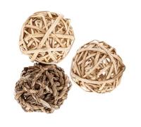 TOYANDONA 3piezas Bolas de Hierba Marina para Conejos Juguetes Masticables de Ratán para Conejos Cobayas Chinchillas para Mascotas Pequeñas Durante Horas de Su Jaula