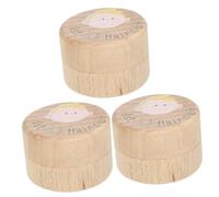 TOYANDONA 3piezas Caja De Recuerdos De Primer Corte De Pelo De Madera Para Almacenamiento De Cabello Para Conservar Memorias Infantiles