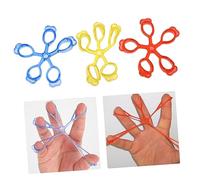TOYANDONA 3piezas Ejercitador De Dedos Para Rehabilitación Entrenador De Fuerza Para Manos Herramienta De Ejercicio De Tensión Para Dedos Amarillo Rojo Azul