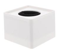 TOYANDONA 3piezas Micrófono De Entrevista Base Cuadrada De Abs Estación De Logo De Micrófono Portátil Cubo Para Personalizar o Etiquetas