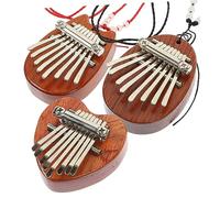TOYANDONA 3piezas Mini Kalimba De Madera Piano De Pulgar De Notas Instrumento Portátil Para Principiantes