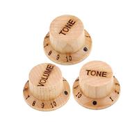 TOYANDONA 3piezas Perillas De Madera Para Guitarra Eléctrica Control De Velocidad y Volumen Diseño Duradero y Práctico Compatible Potenciómetros y Amplificadores