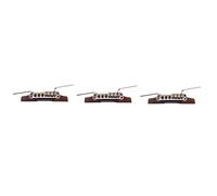 TOYANDONA 3piezas Puente De Guitarra Archtop Jazz Con Selletas Rodantes De Rosewood y Base De Automático Color Plata b