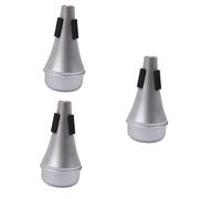 TOYANDONA 3piezas Sordina De Práctica Para Trompeta De Silenciador Ligero De Sonido Estándar Para Uso Nocturno y Jazz Compatible Tipos De Trompetas Color Plateado