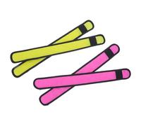 TOYANDONA 4 Correas LED para Patas de Caballo Tobilleras Luminosas Ajustables en Tela Resistente 4 Piezas 2 Amarillas 2 Rosas Equipo de Alta Visibilidad para Montar a Caballo de Noche