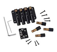 TOYANDONA 4 Cuerdas Puente De Estilo Antiguo Montaje Del Puente De Graves Puente De Guitarra Sin Cabeza Puente De Guitarra Acustica Puente De Bajo Puente De Trémolo De Guitarra Black