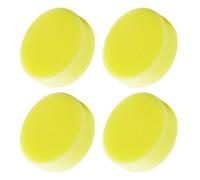TOYANDONA 4 Esponjas para Encerar y Pulir Coche, Almohadillas Aplicadoras de Esponja Amarillas para Limpieza y Encerado de Asientos y Calzado, Herramienta Automotor Multiusos