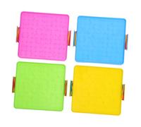 TOYANDONA 4 Juegos Tableros Geométricos de Matemáticas Doble Cara con de Ropa para Aprendizaje Stem Herramienta Didáctica para Educación Desarrollo de Habilidades y Resolución de Problemas