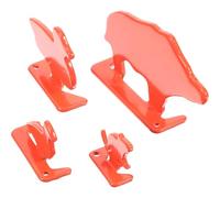 TOYANDONA 4 Objetivos de Acero Inoxidable para Practicar Tiro Juego de Entrenamiento de Precisión Portátil Objetivo Multipropósito Naranja Rojo 4 Piezas para Uso en Caza y Deportes al
