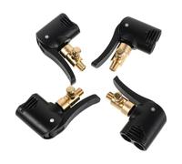 TOYANDONA 4 Piezas Adaptador de Válvula para Neumáticos con Clip y Función de Liberación Rápida Compatible con Bomba de Aire para Coche Bicicleta y Moto Conector Compacto para Inflado y