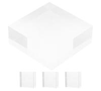 TOYANDONA 4 Piezas Base de Exhibición con Diseño Cuadrado de Acrílico Transparente para Joyería y Figuras Decorativas para Escritorio y Hogar