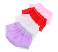 TOYANDONA 4 Piezas Braguitas para Muñecas de Ropa Interior para Muñeco Accesorios Imitación Ropa de Muñeca Colores Blanco Rojo Rosa y Morado Estilos Aleatorios