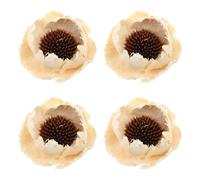 TOYANDONA 4 Piezas Cabezal de Flor Perfumada de Repuesto para Difusor | Papel Tamaño 7x7x2,5cm, Instalación Sencilla, Estilo Minimalista Beige para Casa y Estudio
