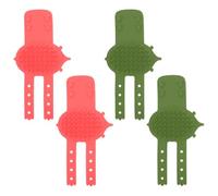 TOYANDONA 4 Piezas Cepillo de Autocuidado para Gatos Diseño Ajustable en Abs y Superficie Suave para Uso Interior en Esquinas de Madera que Fomenta Hábitos Naturales de Rascado