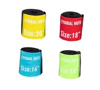 TOYANDONA 4 Piezas Cinta insonorizada amortiguadores de platillos de batería almohadilla de silencio del sombrero cinturón elástico sordo de platillos almohadilla de silencio de platillos