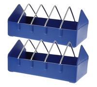 TOYANDONA 4 Piezas Comedero para Palomas de Plástico y Acero Inoxidable Separador Extraíble y Ranura de Alambre, Gran Capacidad para Alimentación sin Desorden en Granjas al Aire Libre
