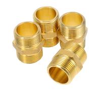TOYANDONA 4 piezas Conjunto de Conectores de Cobre para Tuberías Acoplador Recto de Latón Adaptador Estanco para Sistemas de Agua Caliente Repuesto de Mangueras para Fontanería