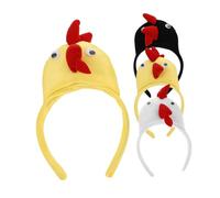 TOYANDONA 4 Piezas Conjunto de Diademas de Pollo para Disfraz Aros de Pelo de Animales para Fiesta de Halloween Accesorios de Cosplay de Pollo para Fiestas Temáticas y Celebraciones