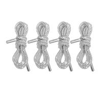 TOYANDONA 4 Piezas Cordones de Purpurina con Redondos para Zapatillas Capucha y Ropa Deportiva Accesorios Brillantes y Fáciles de Instalar