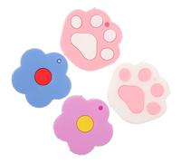 TOYANDONA 4 piezas Cubiertas de Llaves de Silicona Fundas Protectoras Suaves y Ligeras con Diseño de Gato y Flores para Mujeres y Estudiantes Llaveros Divertidos y Coloridos