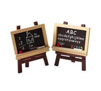 TOYANDONA 4 Piezas De Accesorios para Caballetes De Casa De Muñecas Accesorios para Casas De Muñecas En Miniatura Pizarra para Caballete En Miniatura Pizarra En Miniatura Mini