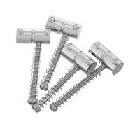 TOYANDONA 4 Piezas de Silletas de Puente de Metal para Guitarra Eléctrica, Color Plata, Ajuste Fácil y Uso Versátil para Práctica y Presentación Musical