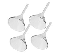 TOYANDONA 4 Piezas Embudo de Vidrio Transparente para Laboratorio y Lámparas de Aceite Boca Ancha y Corto Herramienta Científica de Filtración para Linternas de Queroseno