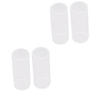 TOYANDONA 4 Piezas guitarra punta del dedo bajo y desliza para barra de tono brillante del cilindro cuello de botella de vidrio pulgar carril de deslizamiento Accesorios diapositivas