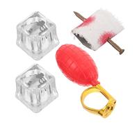 TOYANDONA 4 Piezas Juguetes de Broma para Halloween Anillo de Agua Través del Dedo Hielo Falso y Bichos Realistas para Fiestas de April Fool's Day y Celebraciones