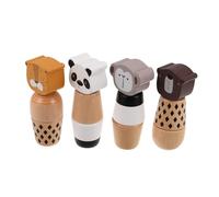 TOYANDONA 4 Piezas Juguetes Educativos de Tuercas y Tornillos para Montaje de Animales de Desarrollo de Motricidad Fina Montessori para Preescolar con Panda Oso Mono y Tigre