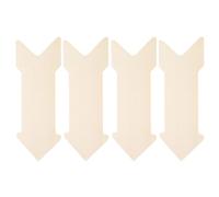 TOYANDONA 4 Piezas Letrero de Flecha de Madera sin Terminar para | Pino Natural, Superficie Lisa y Color Beige, Adecuado para Pintura, Colgadores y Decoración de Fiestas
