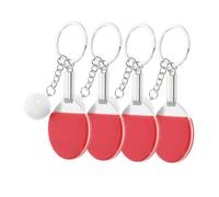 TOYANDONA 4 Piezas Llaveros de Mini Raquetas de Tenis de Mesa Set de Accesorios Deportivos para Claves Bolsas y Mochilas para del Pong y Entusiastas del Deporte
