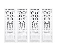 TOYANDONA 4 Piezas Panel de Agudeza Visual en Pvc Resistente al Agua para Pequeños Hospitales, Tabla de Prueba Ocular Impresión Clara y Diseño Práctico