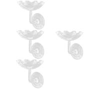 TOYANDONA 4 Piezas Plato Alimentador de Camarones de Plástico con Succión Acuarios y Reptiles Comedero Transparente y Práctico de Acuario y Conveniente