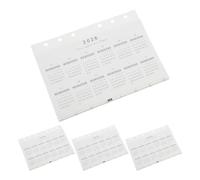 TOYANDONA 4 Piezas Recambio de Páginas para Agenda 2026 con Calendario Anual de 7 Hojas, Papel Portátil y Suave para Escritura, Adecuado para Estudiantes y Profesionales en Trabajo y