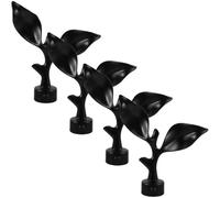 TOYANDONA 4 Piezas Remates para Barra de Cortina de Forja Decoración Forma de Mate Negra Accesorio Final para Barra Romana Fáciles de Instalar y Resistentes la Oxidación para Decoración de