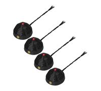 TOYANDONA 4 Piezas Sombreros Imperiales Chinos Bordados Mano Gorras Tradicionales con Coleta para Disfraz Adulto Accesorios para Teatro y Cosplay Oriental